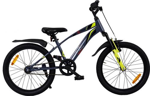 2Cycle Panter - 20 inch - Grijs-Geel - Kinderfiets - 6 tot 8 jaar