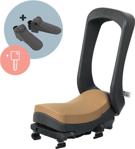 Urban Iki Junior Fietszitje - Bincho Black / Kurumi Brown