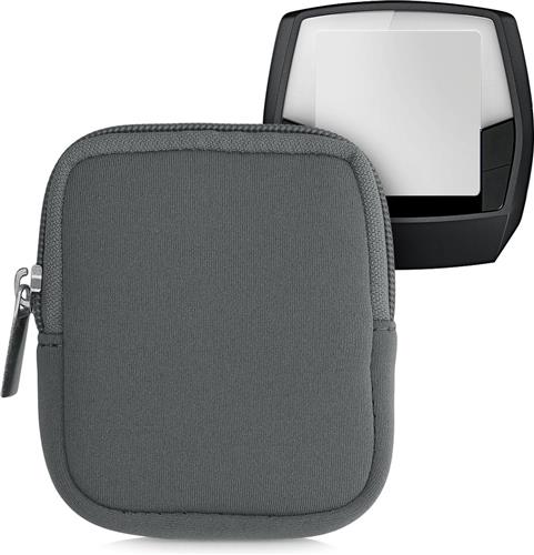 kwmobile hoesje voor e-bike display - Waterdichte display cover elektrische fiets - Van neopreen in steengrijs