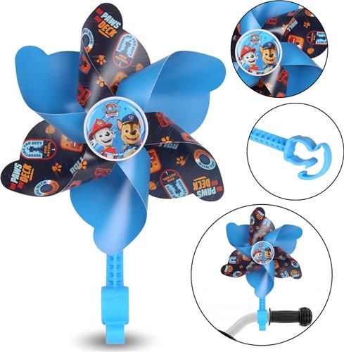 Paw Patrol Chase Marshall Marineblauwe waaier voor stuur van fietsen, scooters, voor kinderen