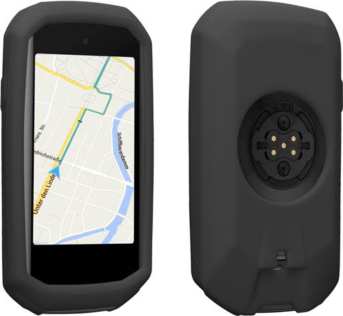 kwmobile fietscomputer gps hoes geschikt voor Garmin Edge 1050 hoesje - Beschermhoes voor fietsnavigatie - Siliconen cover