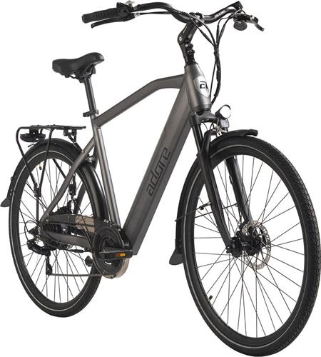 Adore Fiets (elektrisch) ADORE E-Citybike 28" aluminium stadsfiets CV-190 achtermotor 45NM / 12,8Ah antraciet mat - 53 cm