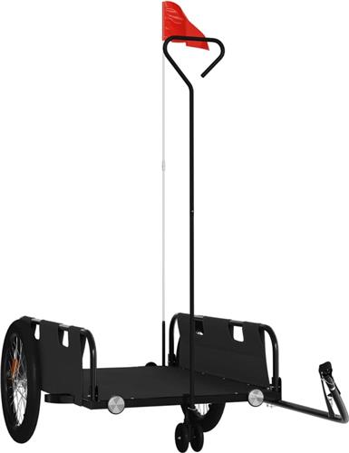 vidaXL - Fietstrailer - oxford - stof - en - ijzer - zwart