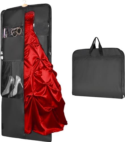 Goodivery ® Extra Lange Opvouwbare Kledinghoes met Grote Mesh Vakken voor Reizen en Opslag