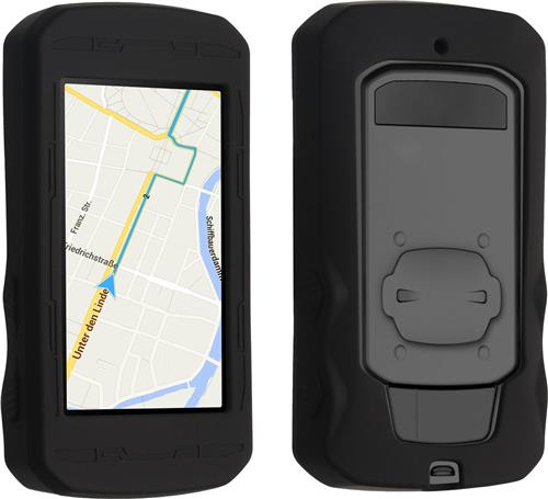 kwmobile hoes geschikt voor Bryton Rider 750 - Siliconen beschermhoes voor fietsnavigatie - zwart
