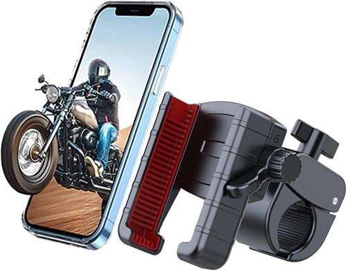 Draaibare Telefoonhouder voor Fiets - Universele telefoonhouder - Compatibel met smartphones van 4,5 tot 7 inch - Telefoonklem Verstelbare Houder voor golfkarren, mountainbikes, scooters en motorfietsen