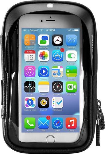 LuxeBass Telefoonhouder fiets (XL) | Fietshouder telefoon | Waterproof & met opbergvak - LB494