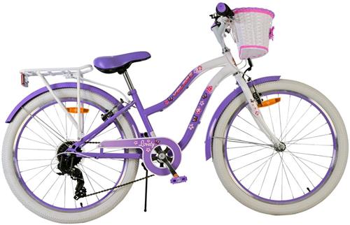 Volare Lovely Kinderfiets - Meisjes - 24 inch - Paars - 7 Versnellingen