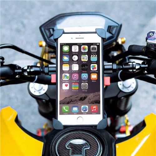 Telefoonhouder Fiets - Gsm Houder Fiets - Telefoonhouder Motor - Telefoonhouder Scooter - 360 Graden Draaibaar - Stevige Grip - Beweegt Niet - Iedere Stang Of Stuur - Universeel Voor Alle Smartphones Tot 6.8 Inch