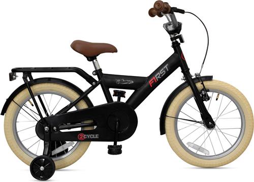 2Cycle First Kinderfiets - 16 inch - Zwart - 4 tot 6 jaar
