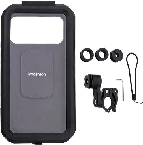 imoshion Telefoonhouder Fiets Waterdicht - GSM Houder - Fiets Accessoires - 360 Graden Rotatie - Universeel - Ook Geschikt Voor Scooter en Motor - Zwart