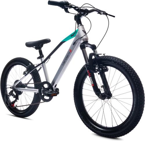 Verdant Kinderfiets voor jongens van 6 tot 10 jaar, 20 inch, 6 versnellingen, Shimano kinderfiets, verstelbare hoogte (Zilver)