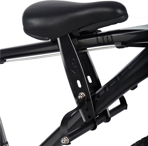 Fietsstoeltje - Fietszitje op de stang - Kleur Zwart - Zitje voor voorop de fiets - geen zwaar zitje op het stuur meer! (voor framebuis tot maximaal 50mm dikte)