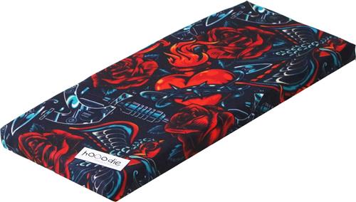 HOOODIE Cushie - Fietskussen Bagagedrager - Tattoo - Rood - Zwart - Kussentje fietsstoeltje