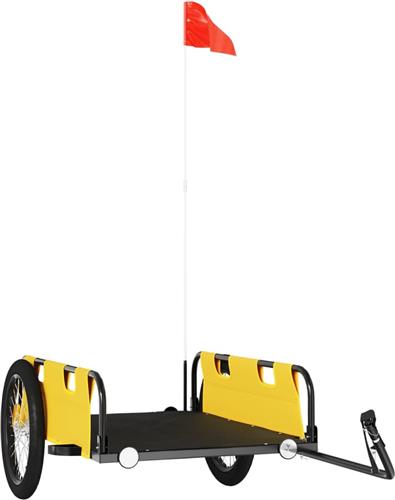 vidaXL - Fietstrailer - oxford - stof - en - ijzer - geel