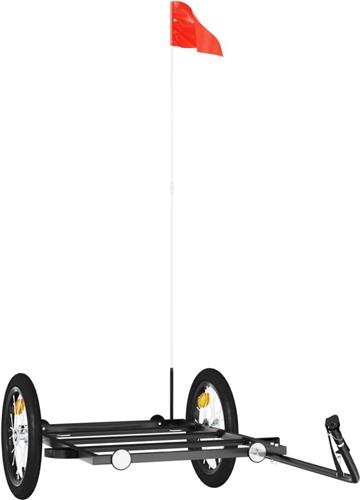 vidaXL - Fietstrailer - 126x63x34 - cm - ijzer - zwart