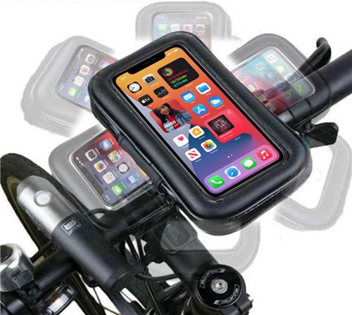 Waterdichte Telefoonhouder Fiets - GSM Smartphone Houder Fiets - 360 Graden Draaibaar met Opbergruimte - Universeel voor Telefoons tot 7 inch