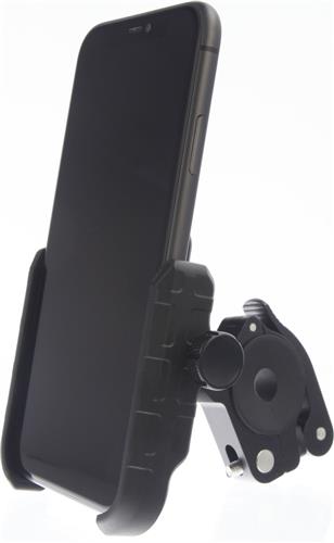 Telefoonhouder voor Scooter - Motor - MANOS LIBRES - MODEL M - Spiegel Bevestiging - Universeel - Zwart - Piaggio - Vespa - Zip