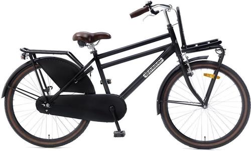 Popal Daily Dutch Basic - Jongensfiets 24 inch - Transportfiets - Mat Zwart - Jongensfiets voor 8 tot 10 jaar