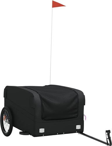 vidaXL - Fietstrailer - 45 - kg - ijzer - zwart