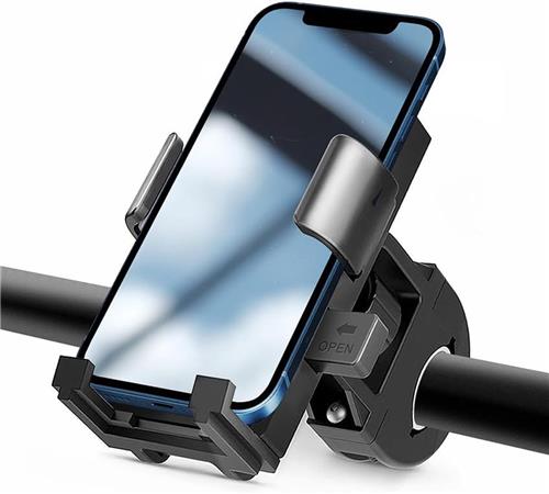 Telefoonhouder voor Fiets en Motor - 360 graden rotatie - GSM Houder Fiets - Fietshouder - Fiets Accessoires - Zwart