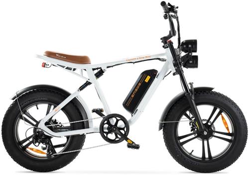 ENGWE M20 (13Ah) Elektrische Fatbike - Enkele Accu - 20 Inch - 250W Motor - 7 Versnellingen - 75 km Actieradius - Mechanische Schijfremmen - Wit