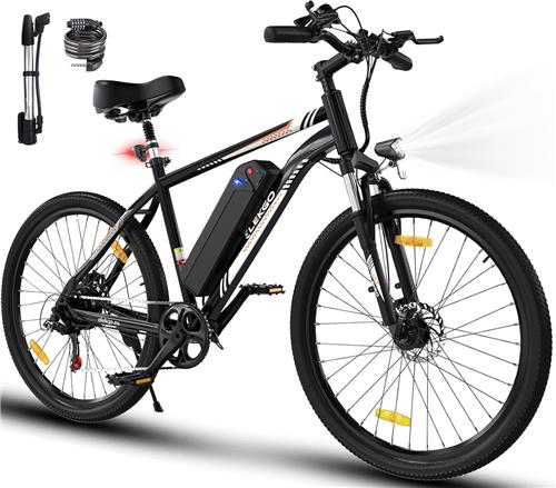 ELEKGO Elektrische Fiets EG15 - 26 Inch City Commuter EBike met Afneembare 36V 12Ah Lithium Batterij - Mountain E-Bike met 250W Motor - 7 Versnellingen - IP54 Waterdicht