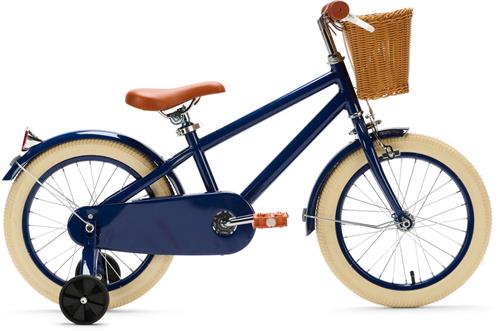Generation Retro 16 inch Blauw  Kinderfiets met Mandje