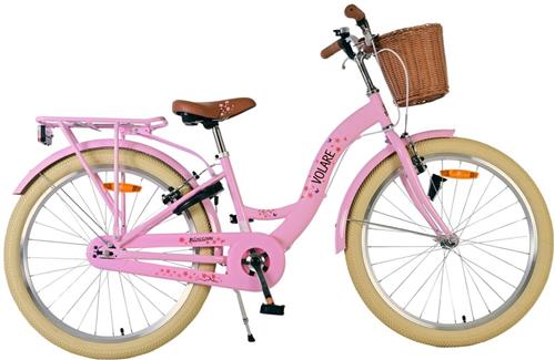 Volare Blossom Kinderfiets - Meisjes - 24 inch - Roze - Twee handremmen