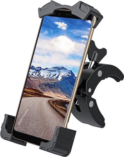 LuxeBass Fietshouder stuur- LB565 - Telefoonhouder Fiets - Telefoonhouder Motor - GSM houder fiets - 360 Graden Roterend