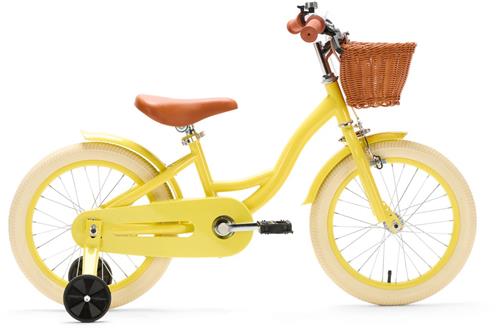 Generation Blanco 16 Inch Geel  Kinderfiets met mandje - Fiets voor kinderen van 4 tot 6 jaar