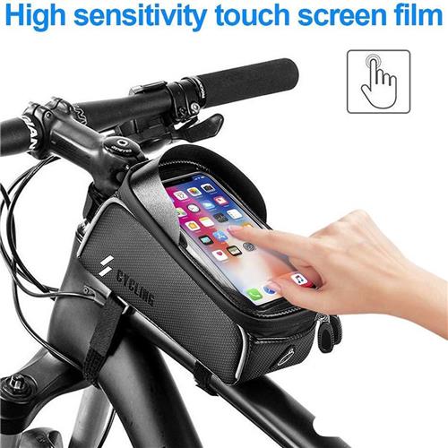 Fietshouders - Telefoonhouder Fiets Waterdicht- Fiets Motorfiets Telefoon Houder Waterdicht Voorframe - Telefoonhouder Fiets - Universeel - Waterbestendig - Gsm houder fiets - Fiets telefoonhouder - iPhone - Samsung - Telefoonhouder Fiets Waterdicht