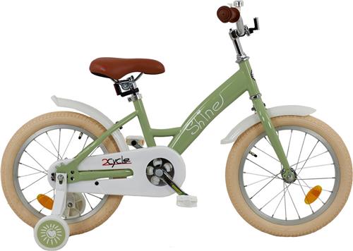 2Cycle Shine - Kinderfiets - 16 inch - Groen - Meisjesfiets - 16 inch fiets