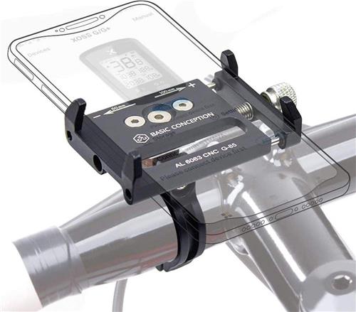 Fiets - en motor houder - Aluminium fietsthouder met 360 ° rotatie verstelbare stuur telefoonhouder