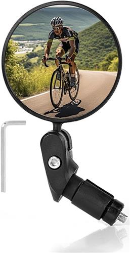 BOTC Fietsspiegel - Set van 2 - Geschikt voor Fiets en E-Bike - Veiligheidsspiegel - Achteruitkijkspiegel - Zwart