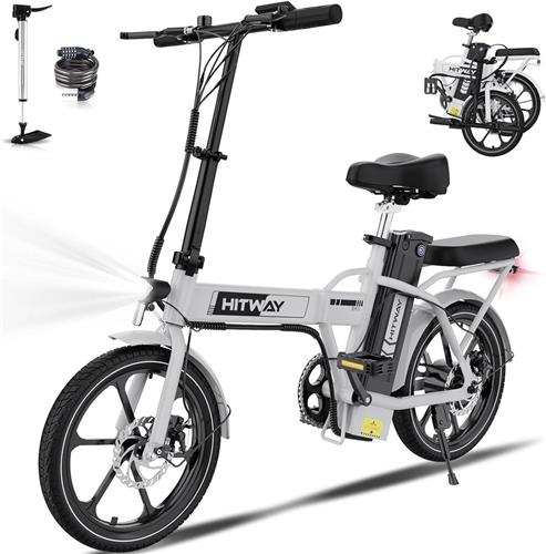 Hitway BK5 Elektrische Fiets | Opvouwbare E-bike | 16 Inch | 250W Motor | Wit