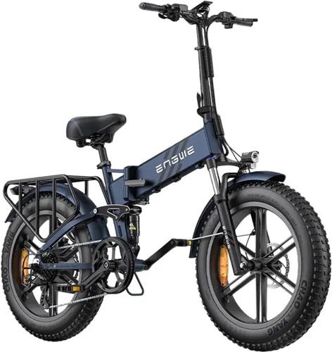 ENGWE Engine Pro 2.0 Elektrische Vouwfiets - Fatbike - 20 Inch - 250W Motor - 8 Versnellingen - 110 km Actieradius - Hydraulische Schijfremmen - Blauw