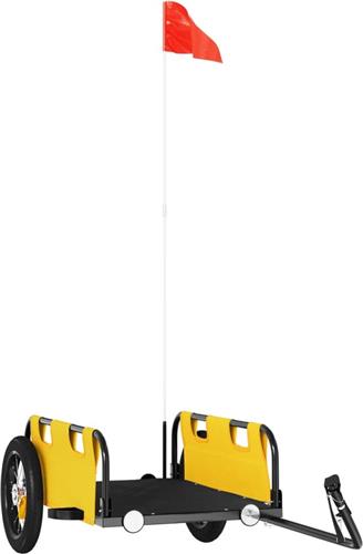 vidaXL - Fietstrailer - oxford - stof - en - ijzer - geel