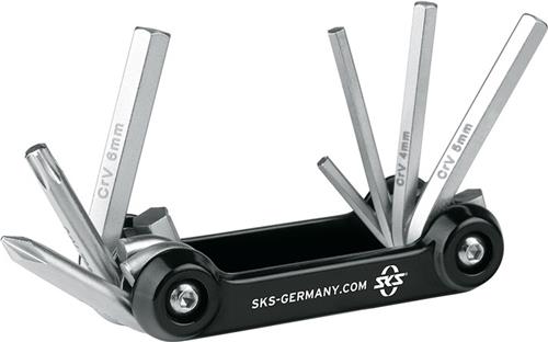 SKS Compacte multitool - 7 functies - roestvrij staal - inclusief neopreen etui - 129 gram