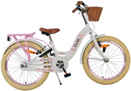 Volare Blossom Kinderfiets - Meisjes - 20 inch - Wit - Twee handremmen