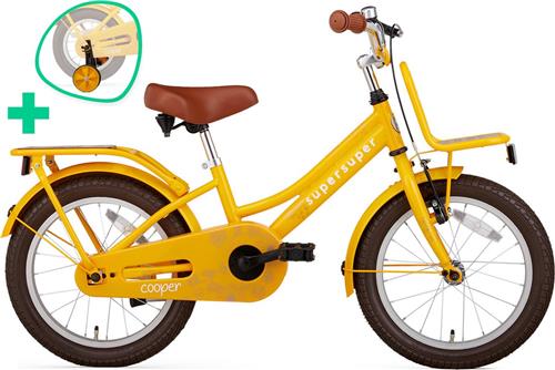 Supersuper Cooper Bamboo - Kinderfiets - Meisjesfiets - 16 inch - Geel