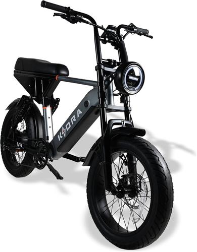 Kadrabikes V4 Stealth Grey - Elektrische Fatbikes - Elektrische Fiets - 250 Watt - Ebike - Dubbel Geveerd