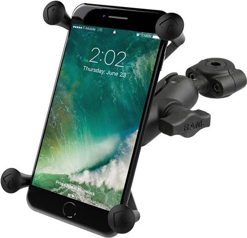 Torque large smartphone motorspiegelset met X-Grip RAM-B-408-37-62-A-UN10 - Kort