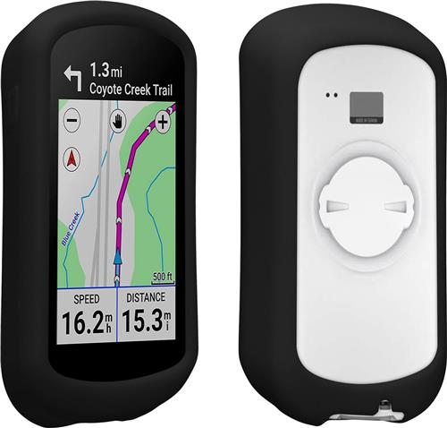 kwmobile hoes geschikt voor Garmin Edge Explore 2 - Siliconen beschermhoes voor fietsnavigatie - zwart