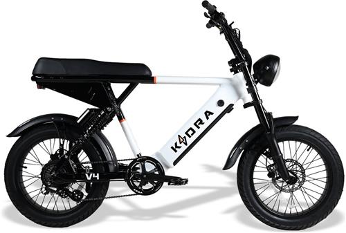 Kadrabikes V4 Arctic White - Elektrische Fatbikes - Elektrische Fiets - 250 Watt - Ebike - Dubbel Geveerd