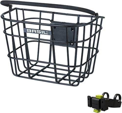 Basil Bremen Alu Fietsmand KF - Voorop - Inclusief Bevestigingssysteem - Zwart