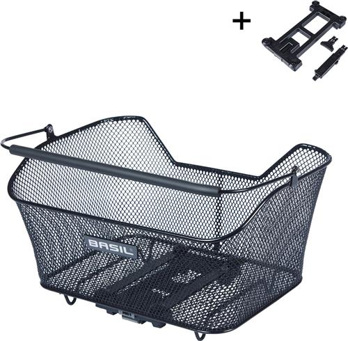 Basil Base M MIK Fietsmand - Achter - Staal - Zwart - Medium