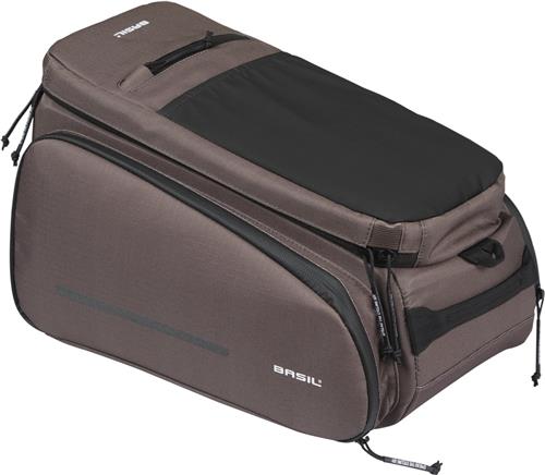 Basil Move - Bagagedragertas MIK - 10-26 Liter - Incl. regenhoes - Gerecycled materiaal - Bruin