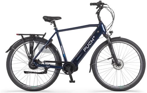 PUCH E-Zirkon Enviolo Belt Elektrische Fiets  E-bike  Rijklaar Geleverd - Hoge Instap - Riemaandrijving - Framemaat 58 - Uitneembare Accu - 28 Inch - 250W Bafang Middenmotor - 150 km Actieradius - Deep Blue Glossy