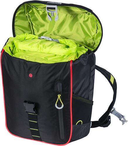 Basil Miles Fietsrugzak Nordlicht - Enkele fietstas - Zwart - 13 Liter